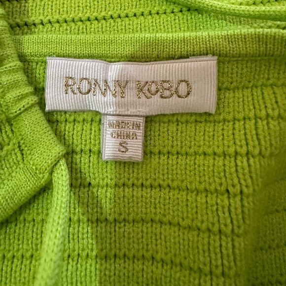 Ronny Kobo Electric Green Knit Dress - Picture 7 of 7